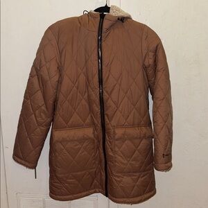 Free Country Tan Quilted Jacket. Reversible